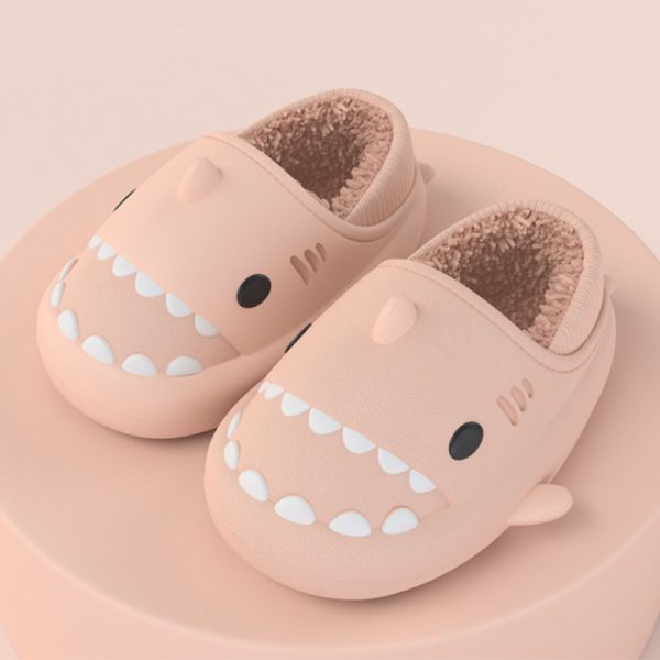 Cartoon Shark Casual Plush Slippers - Modakawa Modakawa