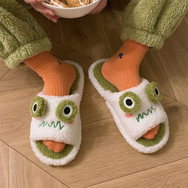 Cute Frog Plush Slippers - Modakawa Modakawa