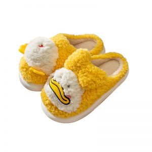 Chic Cartoon Duck Plush Slippers - Modakawa Modakawa