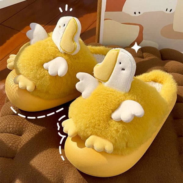 Lovely Cartoon Duck Plush Slippers - Modakawa Modakawa