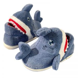 Cute Cartoon Shark Plush Slippers - Modakawa Modakawa