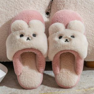 Lovely Bear Plush Slippers - Modakawa Modakawa