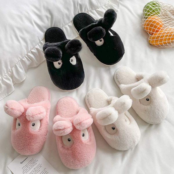 Lovely Bunny Ears Plush Slippers - Modakawa Modakawa