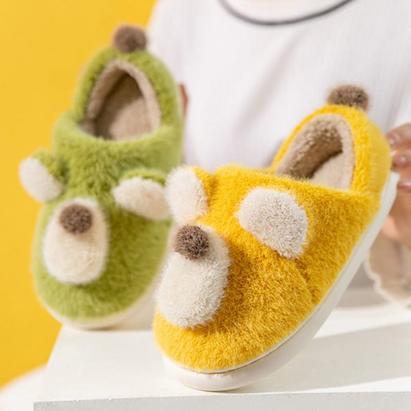 Lovely Dog Ears Plush Slippers - Modakawa Modakawa