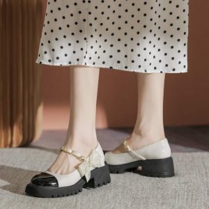 Sweet Lolita Bow Knot Platform Mary Janes Shoes - Modakawa Modakawa