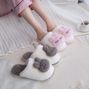 Girlfriend Boyfriend Cartoon Bunny Plush Slippers - Modakawa modakawa