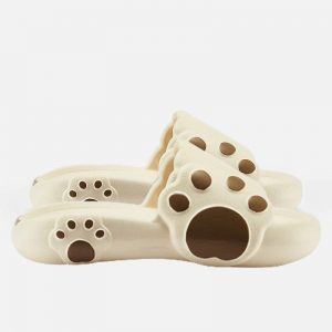 Cute Clouds Paw Print Casual Slippers - Modakawa Modakawa