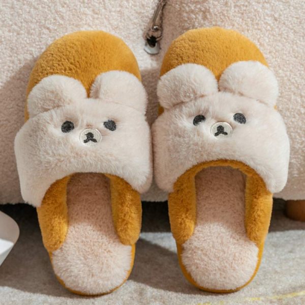 Lovely Bear Plush Slippers - Modakawa Modakawa