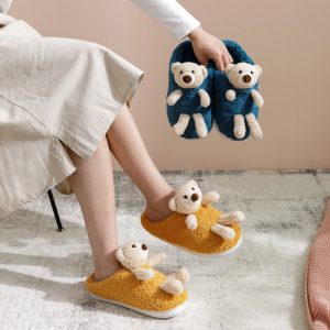 Lovely Doll Bear Star Plush Slippers - Modakawa Modakawa