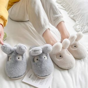 Lovely Bunny Ears Plush Slippers - Modakawa Modakawa