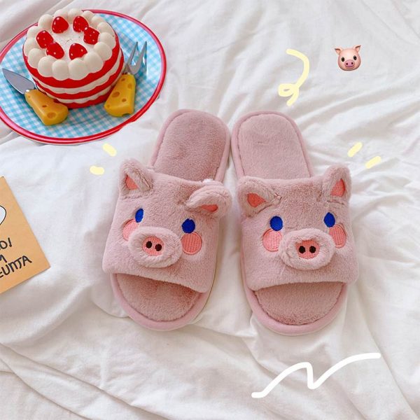 Lovely Cartoon Animals Plush Slippers - Modakawa Modakawa