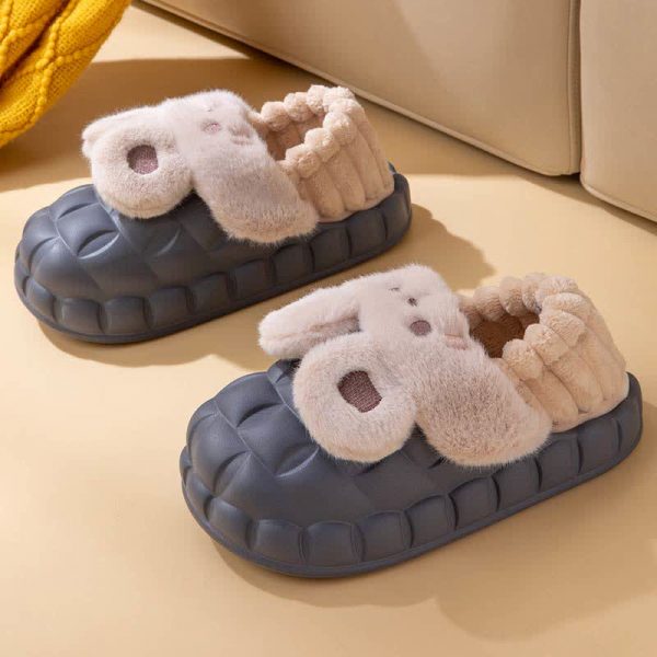 Lovely Cartoon Bunny Detachable Plush Slippers - Modakawa Modakawa