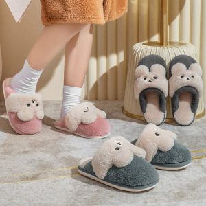 Lovely Bear Plush Slippers - Modakawa Modakawa