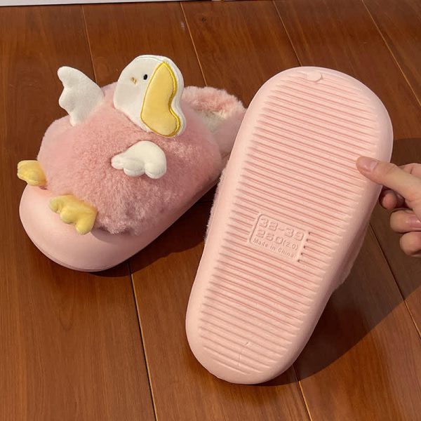 Lovely Cartoon Duck Plush Slippers - Modakawa Modakawa