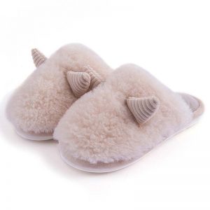 Sheep Horns Plush Slippers - Modakawa Modakawa