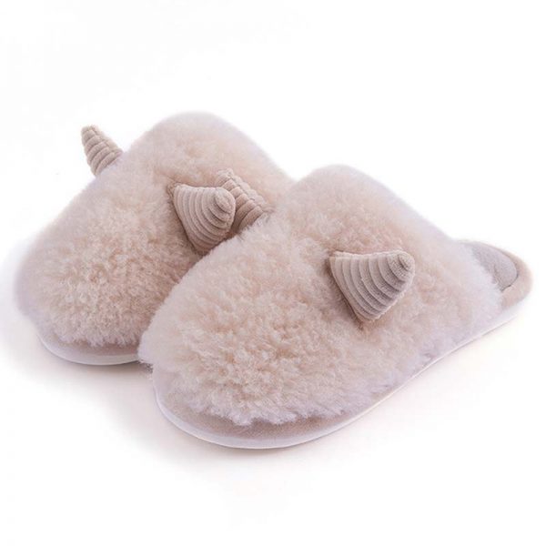 Sheep Horns Plush Slippers - Modakawa Modakawa