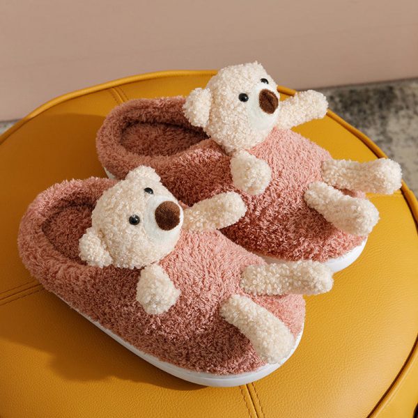 Lovely Doll Bear Star Plush Slippers - Modakawa Modakawa