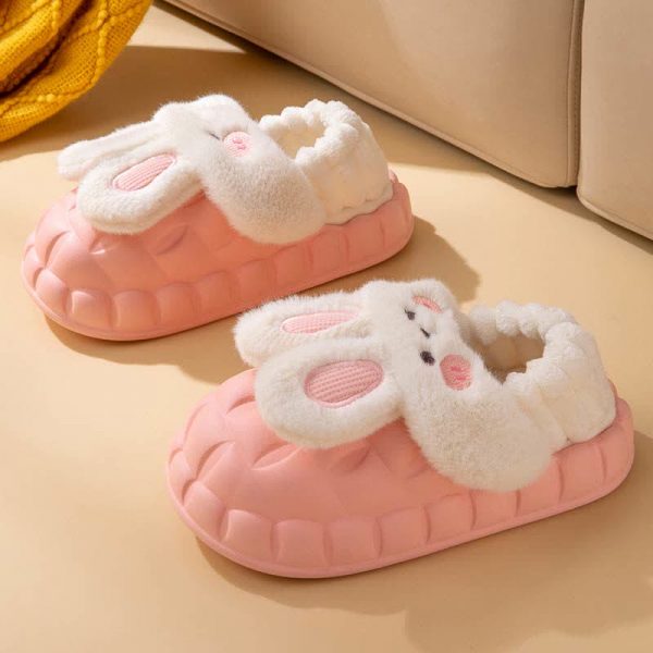 Lovely Cartoon Bunny Detachable Plush Slippers - Modakawa Modakawa