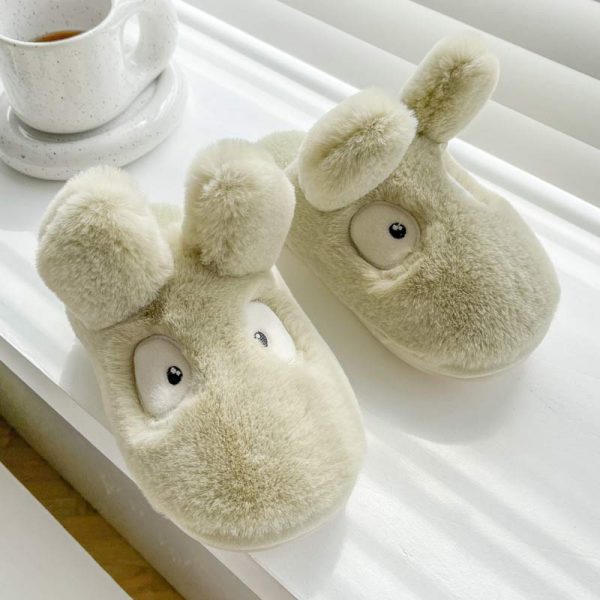 Lovely Bunny Ears Plush Slippers - Modakawa Modakawa