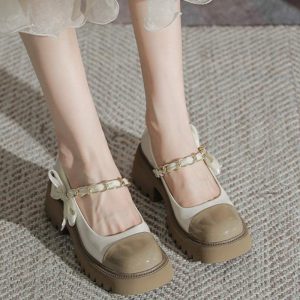 Sweet Lolita Bow Knot Platform Mary Janes Shoes - Modakawa Modakawa