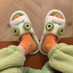 Cute Frog Plush Slippers - Modakawa Modakawa